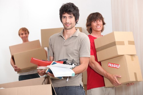 Office relocation planning and packing materials for a business move in Kingsbury