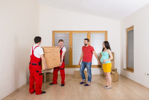 Removal van loaded for a local move in Kingsbury