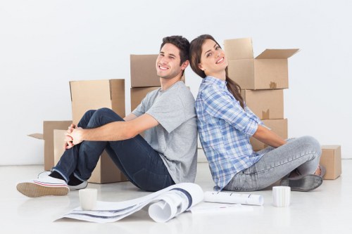 Careful loading of sofas and bulky household items for a Kingsbury move